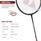 YONEX Nanoflare 8000i Badminton Racquet (Strung, Black/Red)