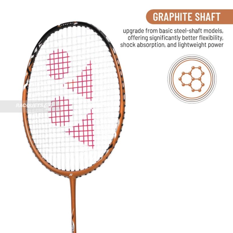 YONEX Nanoflare 9000i Badminton Racquet (Strung, Copper Mettalic)