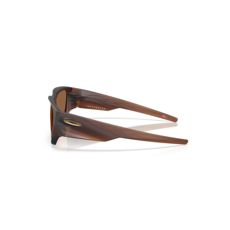 Oakley Brown UV Protection Rectangular Sunglasses for Men